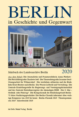 Titel des Jahrbuchs des Landesarchivs Berlin "Berlin in Geschichte und Gegenwart"