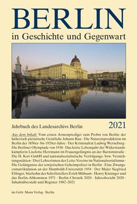 Titel des Jahrbuchs 2021 des Landesarchivs Berlin