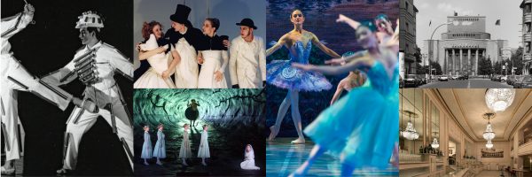 Abbildungen von links nach rechts: Ballett der Deutschen Oper Berlin (Theater des Ostens, 1992), LAB F Rep. 290 Nr. 0336990, Foto: Thomas Platow Kammerspiele des Deutschen Theaters („Das Sparschwein“, 2001), LAB F Rep. 290 Nr. 0025171_C, Foto: Thomas Platow Staatsoper Unter den Linden („Der Freischütz“, 2015 im Schillertheater), LAB F Rep. 290 Nr. D_005461, Foto: Thomas Platow Staatsballett Berlin („Dornröschen“, 2015 in der Deutschen Oper), LAB F Rep. 290 Nr. D_005569, Foto: Thomas Platow Volksbühne (1995), Foto: Barbara Esch Foyer der Komödie am Kurfürstendamm im Ku’damm-Karree (Vor dem Abriss, 2017), LAB F Rep. 290 Nr. D_008698, Foto: Thomas Platow